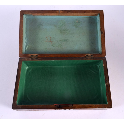 415 - A RARE VICTORIAN HON W E GLADSTONE PEN WORK BOX AND COVER. 22 cm x 10 cm.