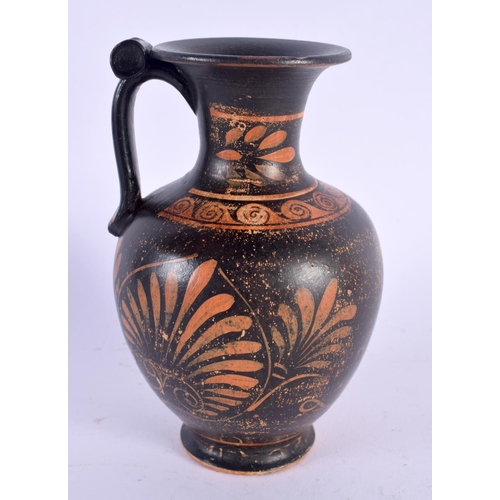 420 - A 19TH CENTURY EUROPEAN GRAND TOUR POTTERY ATTIC EWER After the Antiquity. 14 cm high.