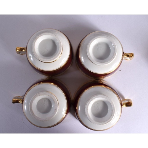 458 - A LOVELY EXTENSIVE EARLY 19TH CENTURY FLIGHT BARR AND BARR TEA AND COFFEE SERVICE C1810 painted with... 