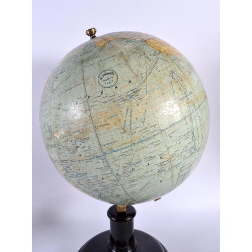 504 - A FRENCH G THOMAS GLOBE. 42 cm x 14 cm.