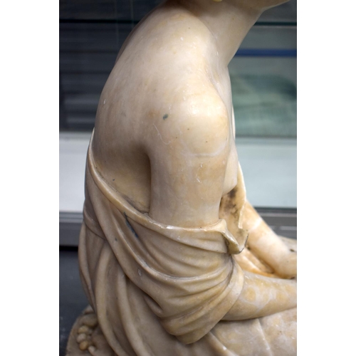 535 - A GOOD 19TH CENTURY ITALIAN CARVED MARBLE FIGURE OF A FEMALE La Fiducia In Dio, After Lorenzo Bartol... 