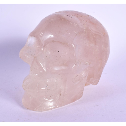 552 - A CONTINENTAL ROCK CRYSTAL SKULL. 10 cm x 8 cm.