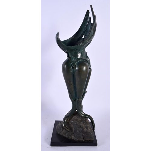 554 - European School (Late 20th Century) Bronze^ Organic stylised form. 38 cm high.