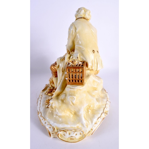 60 - A CONTINENTAL PORCELAIN FIGURAL GROUP. 27 cm x 25 cm.