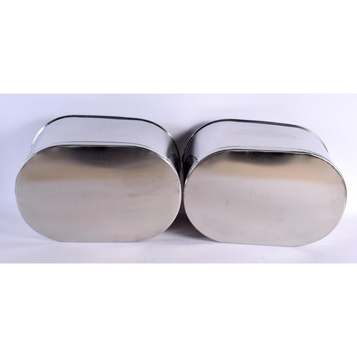 659 - A LARGE PAIR OF CONTEMPORARY LILY BOLLINGER CHAMPAGNE COOLERS. 40 cm x 30 cm.