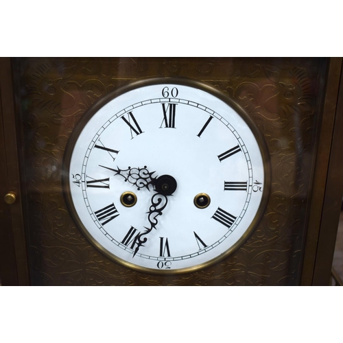 667 - A LARGE CONTEMPORARY CLOSIONNE ENAMEL AND BRONZE AUTOMATON CLOCK. 90 cm x 40 cm.