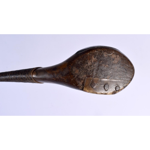 690 - A LATE 19TH CENTURY JAMES HUTCHISON OF NORTH BERWICK GOLF CLUB with scared neck and hickory shaft. 1... 