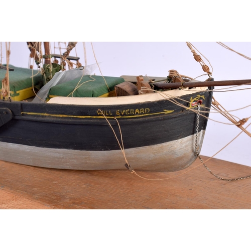 700 - A FELLOWS AND CO GREAT YARMOUTH SCRATCH BUILT BOAT modelled as a Thames Sailing Barge Will Everard (... 