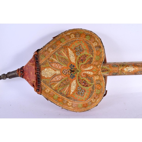 703 - A RARE PAIR OF 19TH CENTURY PERSIAN MIDDLE EASTERN COUNTRY HOUSE BELLOWS. 90 cm x 23 cm.