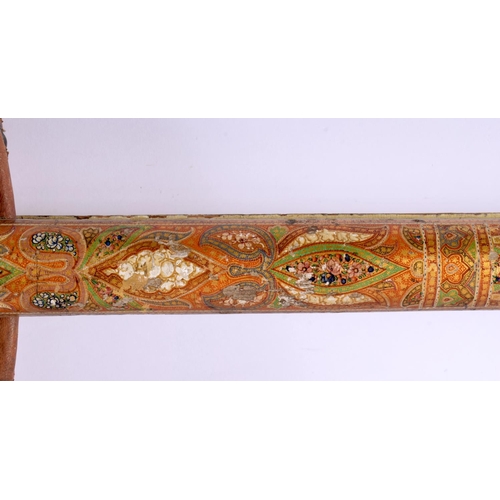 703 - A RARE PAIR OF 19TH CENTURY PERSIAN MIDDLE EASTERN COUNTRY HOUSE BELLOWS. 90 cm x 23 cm.