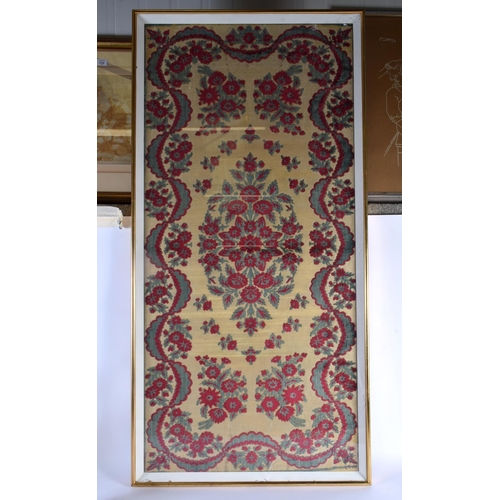 705C - AN 18TH/19TH CENTURY OTTOMAN VELVET BURSA CATMA PANEL. 132 cm x 62 cm.