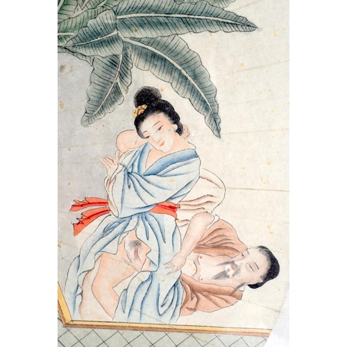 710A - Chinese School (C1900) Pair, Watercolour, Figures performing strange acts within landscapes, includi... 