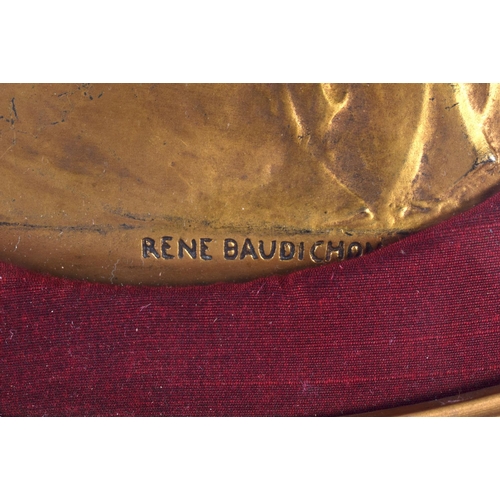 719 - Rene Baudichon (1878-1963) French, Bronze Plaque. 44 cm x 37 cm.