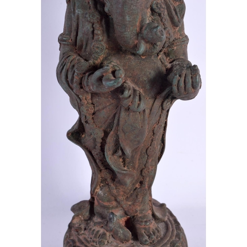 740 - A FINE EARLY INDIAN BRONZE FIGURE OF GANESHA Karnataka, Possibly Western Chalukya Period, modelled s... 