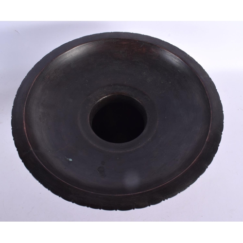 749A - A LARGE 18TH CENTURY MIDDLE EASTERN BRONZE SPITTOON of plain form. 30 cm x 15 cm.