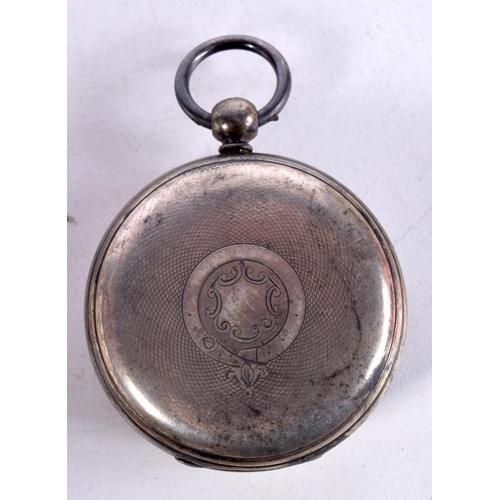 1018 - A 1930 SILVER POCKET WATCH. London 1932. 151 grams. 5.25 cm wide.