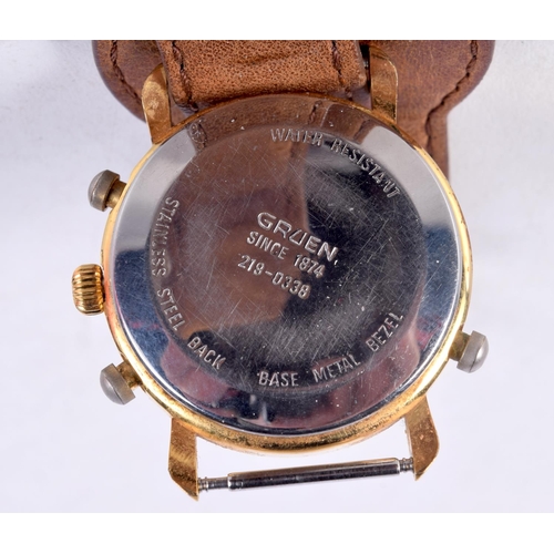 1021 - A GRUEN WRISTWATCH. 4 cm wide inc winder.