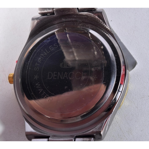 1035 - TWO DENACCI WRISTWATCHES. Largest 5 cm wide inc crown. (2)