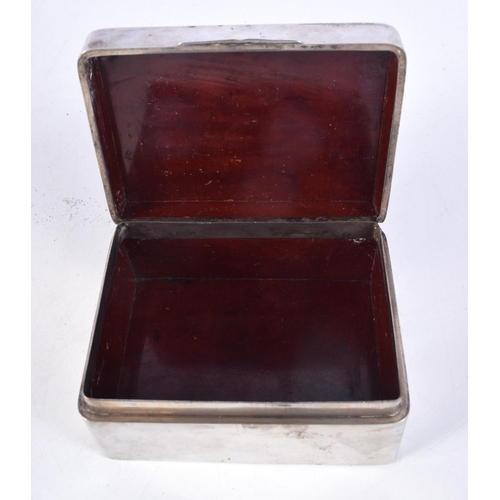 1079 - AN ANTIQUE SILVER NIELLO BOX. 319 grams. 10.5 cm x 8.25 cm.