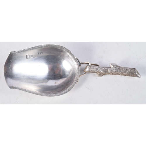 1105 - AN ANTIQUE RUSSIAN SILVER SPOON. 17.8 grams. 10.5 cm long.