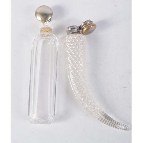 1158 - TWO VINTAGE SCENT BOTTLES. Largest 14.5 cm high. (2)