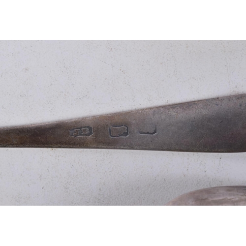 1161 - SEVEN EARLY SILVER SPOONS. 112 grams. 15 cm long. (7)