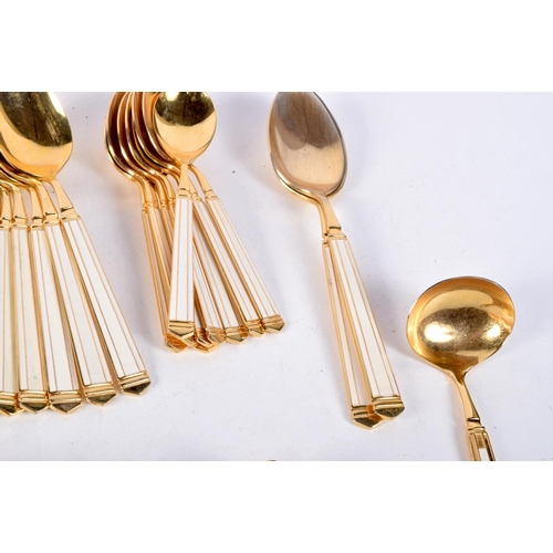 1179 - JAPANESE GILT METAL AND ENAMEL FLATWARE. (qty)