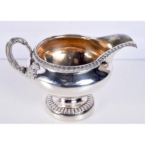 1183 - A VICTORIAN SCOTTISH SILVER CREAM JUG. Glasgow 1887. 247 grams. 16 cm x 11 cm.