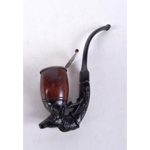 1361 - AN ANTIQUE BAVARIAN BLACK FOREST PIPE. 13.5 cm x 6 cm.