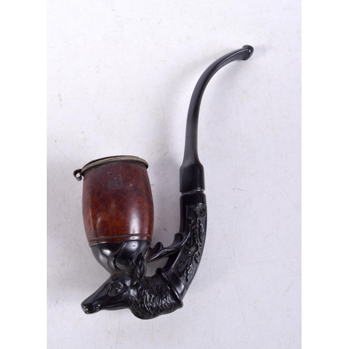 1361 - AN ANTIQUE BAVARIAN BLACK FOREST PIPE. 13.5 cm x 6 cm.