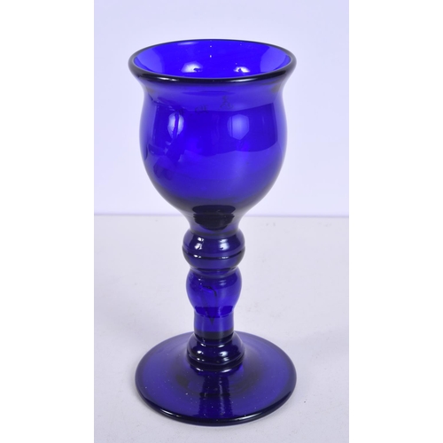 1395 - A VINTAGE BRISTOL BLUE GLASS. 15 cm high.