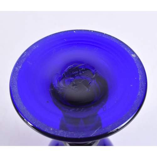 1395 - A VINTAGE BRISTOL BLUE GLASS. 15 cm high.