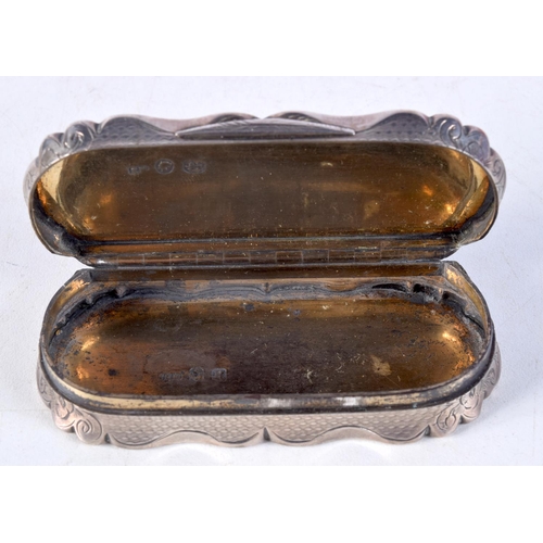 1416 - A VICTORIAN SILVER SNUFF BOX. Birmingham 1866. 67 grams. 8.25 cm x 3.5 cm.