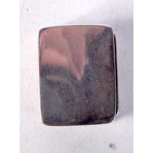 1424 - A SILVER RUGBY PILL BOX. 21 grams. 3.25 cm x 2.5 cm.