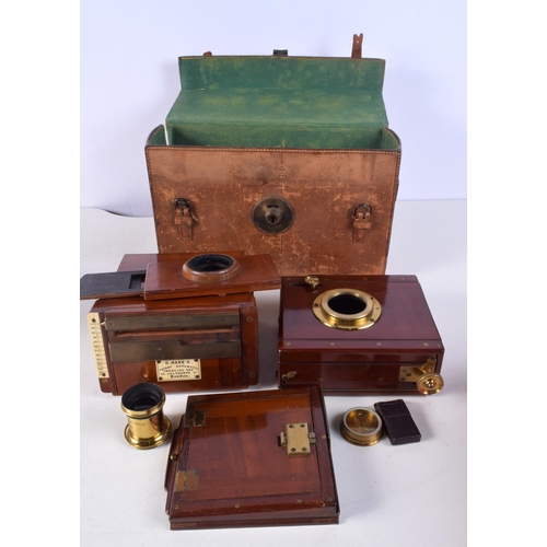 1438G - AN ANTIQUE IVORY MOUNTED HARES PATENT AUTOMATIC CHANGING BOX CAMERA. Case 30 cm x 20 cm. Reference: ... 