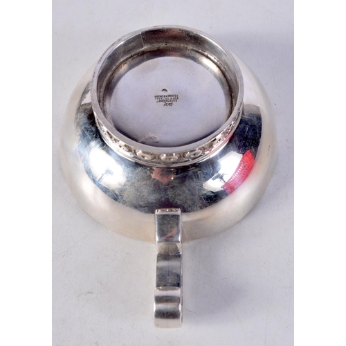 1456 - A MEXICAN STERLING SILVER SERVING BOWL. 216 grams. 15 cm x 10 cm.