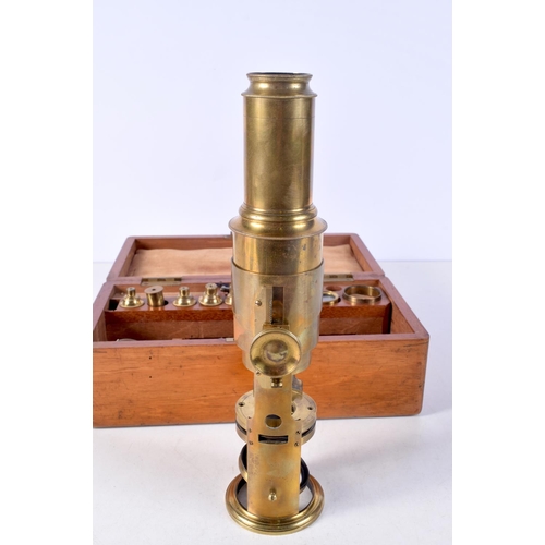 1468 - AN ANTIQUE CASED SCIENTIFIC INSTRUMENT. 24 cm long.