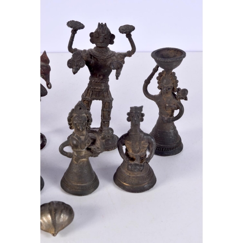 1479 - ASSORTED ANTIQUE TRIBAL BRONZES. (qty)