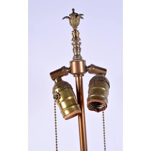 1495 - A LARGE FRENCH EMPIRE STYLE COUNTRY HOUSE BRONZE LAMP. 62 cm high.