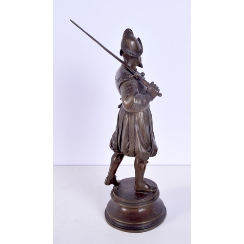 1499E - A EUROPEAN BRONZE KNIGHT. 24 cm high.