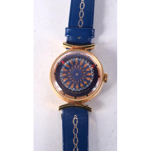 945 - A LADIES SKELETON WATCH. 2.5 cm wide inc crown.