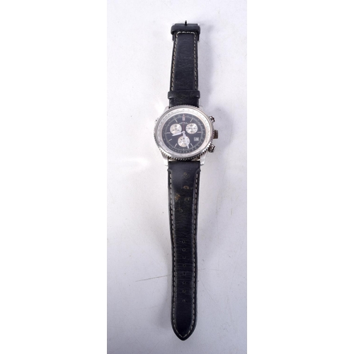 947 - A ROTARY CHRONOGRAPH WATCH. 4.5 cm wide inc crown.