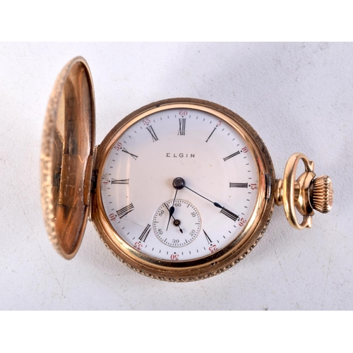 962 - A 14CT GOLD FULL HUNTER POCKET WATCH. 34 grams. 4.5 cm x 3.5 cm.