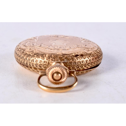 962 - A 14CT GOLD FULL HUNTER POCKET WATCH. 34 grams. 4.5 cm x 3.5 cm.