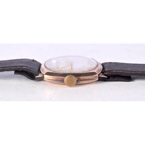 966 - A 9CT GOLD ACCURIST WRISTWATCH. 27 grams. 3.25 cm wide inc crown.