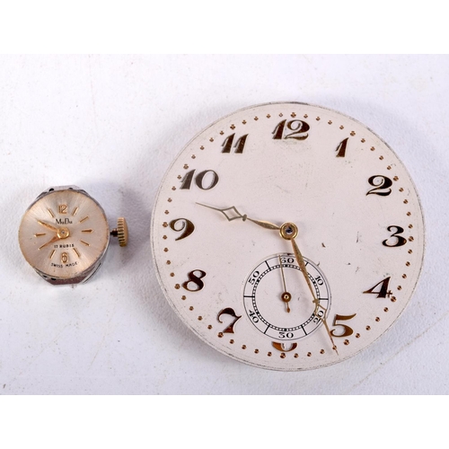 976 - TWO WATCH MOVEMENTS. Largest 4 cm diameter. (2)