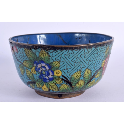 1532 - A 19TH CENTURY CHINESE CLOISONNE ENAMEL CIRCULAR BOWL Qing. 10.5 cm diameter.