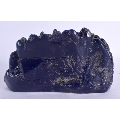 1641 - A LARGE CHINESE CARVED LAPIS LAZULI TYPE MOUNTAIN BOULDER 20th Century. 20 cm x 13 cm.