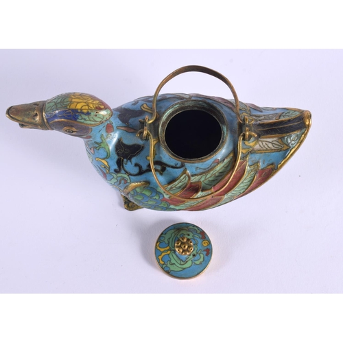 1671 - A RARE EARLY 20TH CENTURY CHINESE CLOISONNE ENAMEL CENSER AND COVER Late Qing/Republic. 15 cm x 11 c... 