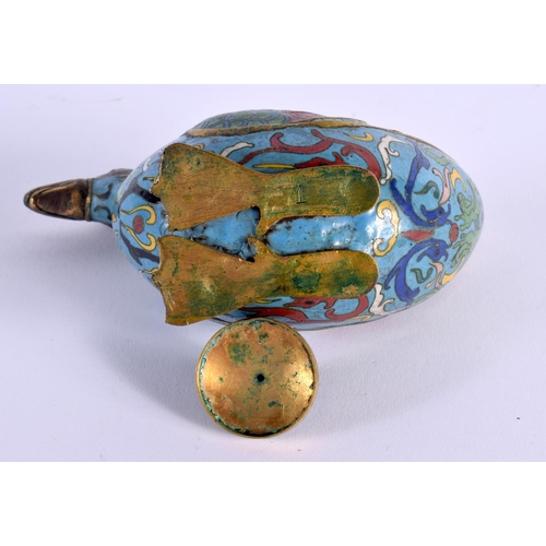 1671 - A RARE EARLY 20TH CENTURY CHINESE CLOISONNE ENAMEL CENSER AND COVER Late Qing/Republic. 15 cm x 11 c... 